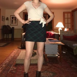 100% Italian Wool Plaid mini skirt J.Crew